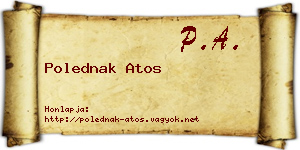 Polednak Atos névjegykártya